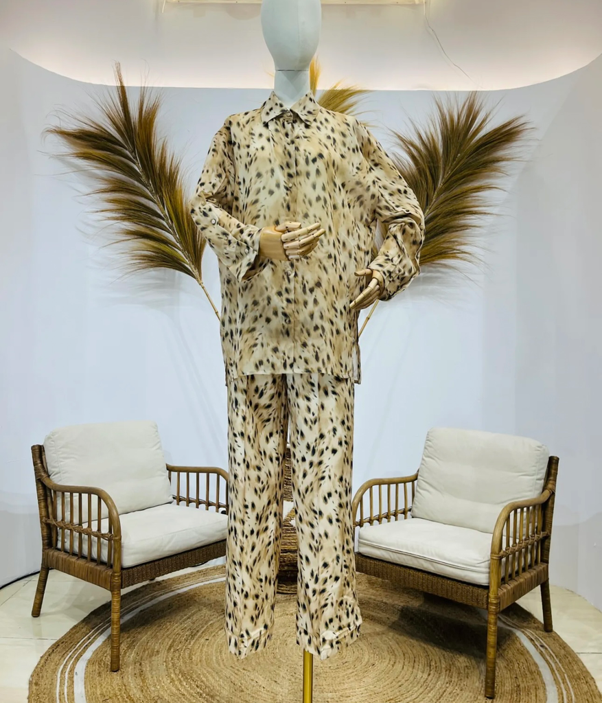Conjunto leopardo gasa