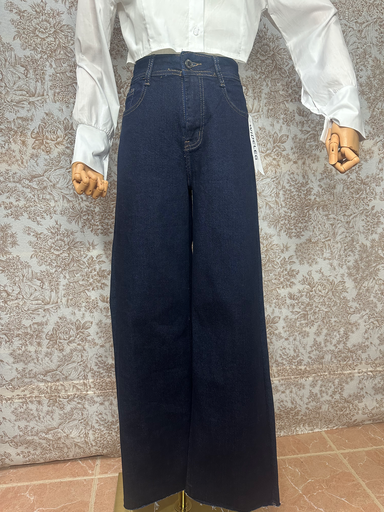 Jeans wide leg oscuro
