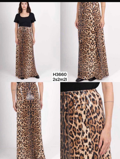 Falda leopardo lentejuelas